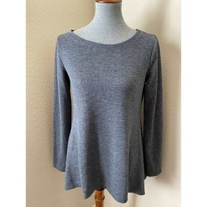 LOGO Lori Goldstein Size Small Gray Knit Top